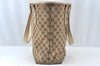 Authentic GUCCI Shoulder Tote Bag GG Canvas Leather 153009 Brown 5055J