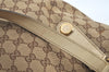Authentic GUCCI Shoulder Tote Bag GG Canvas Leather 153009 Brown 5055J