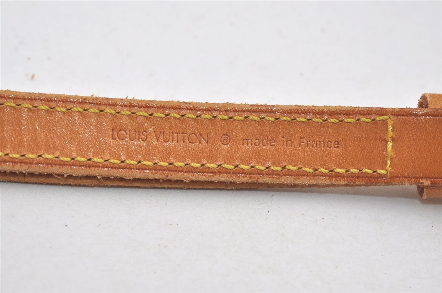 Authentic Louis Vuitton Leather Shoulder Strap Beige 39.4-46.9