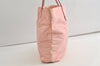 Authentic PRADA Vintage Nylon Tessuto Leather Shoulder Tote Bag Purse Pink 5057K