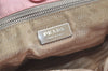 Authentic PRADA Vintage Nylon Tessuto Leather Shoulder Tote Bag Purse Pink 5057K