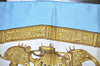 Authentic HERMES Carre 90 Scarf "GRAND UNIFORME" Silk Light Blue 5058J