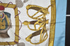 Authentic HERMES Carre 90 Scarf "GRAND UNIFORME" Silk Light Blue 5058J