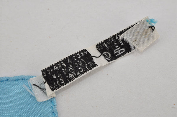 Authentic HERMES Carre 90 Scarf "GRAND UNIFORME" Silk Light Blue 5058J