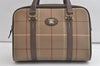 Authentic Burberrys Vintage Check Canvas Shoulder Hand Bag Khaki Green 5058K
