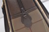 Authentic Burberrys Vintage Check Canvas Shoulder Hand Bag Khaki Green 5058K