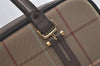 Authentic Burberrys Vintage Check Canvas Shoulder Hand Bag Khaki Green 5058K