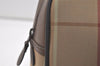 Authentic Burberrys Vintage Check Canvas Shoulder Hand Bag Khaki Green 5058K