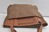 Authentic GUCCI Vintage Shoulder Tote Bag GG Canvas Leather Brown Junk 5059K