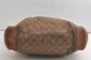 Authentic GUCCI Vintage Shoulder Tote Bag GG Canvas Leather Brown Junk 5059K