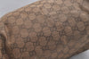 Authentic GUCCI Vintage Shoulder Tote Bag GG Canvas Leather Brown Junk 5059K