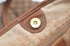 Authentic GUCCI Vintage Shoulder Tote Bag GG Canvas Leather Brown Junk 5059K