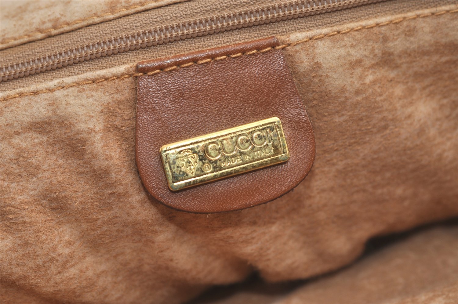 Authentic GUCCI Vintage Shoulder Tote Bag GG Canvas Leather Brown Junk 5059K