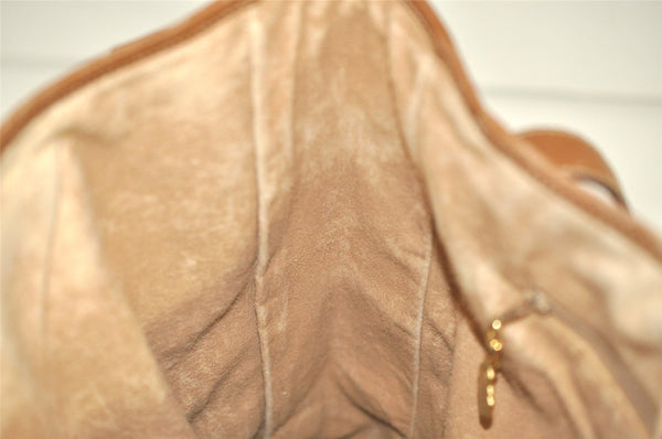 Authentic GUCCI Vintage Shoulder Tote Bag GG Canvas Leather Brown Junk 5059K