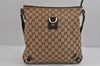 Authentic GUCCI Abbey Shoulder Cross Bag GG Canvas Leather 131326 Brown 5060J
