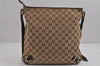 Authentic GUCCI Abbey Shoulder Cross Bag GG Canvas Leather 131326 Brown 5060J