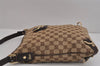 Authentic GUCCI Abbey Shoulder Cross Bag GG Canvas Leather 131326 Brown 5060J