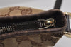 Authentic GUCCI Abbey Shoulder Cross Bag GG Canvas Leather 131326 Brown 5060J