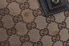 Authentic GUCCI Abbey Shoulder Cross Bag GG Canvas Leather 131326 Brown 5060J