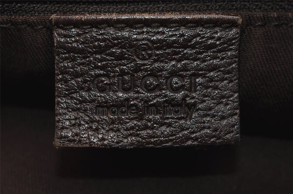 Authentic GUCCI Abbey Shoulder Cross Bag GG Canvas Leather 131326 Brown 5060J