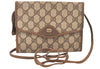 Authentic GUCCI Vintage Shoulder Cross Body Bag GG PVC Leather Brown Junk 5060K