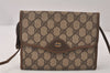 Authentic GUCCI Vintage Shoulder Cross Body Bag GG PVC Leather Brown Junk 5060K