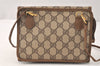 Authentic GUCCI Vintage Shoulder Cross Body Bag GG PVC Leather Brown Junk 5060K