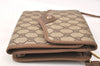 Authentic GUCCI Vintage Shoulder Cross Body Bag GG PVC Leather Brown Junk 5060K
