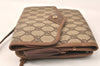 Authentic GUCCI Vintage Shoulder Cross Body Bag GG PVC Leather Brown Junk 5060K