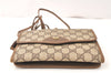 Authentic GUCCI Vintage Shoulder Cross Body Bag GG PVC Leather Brown Junk 5060K