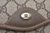 Authentic GUCCI Vintage Shoulder Cross Body Bag GG PVC Leather Brown Junk 5060K