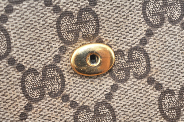 Authentic GUCCI Vintage Shoulder Cross Body Bag GG PVC Leather Brown Junk 5060K