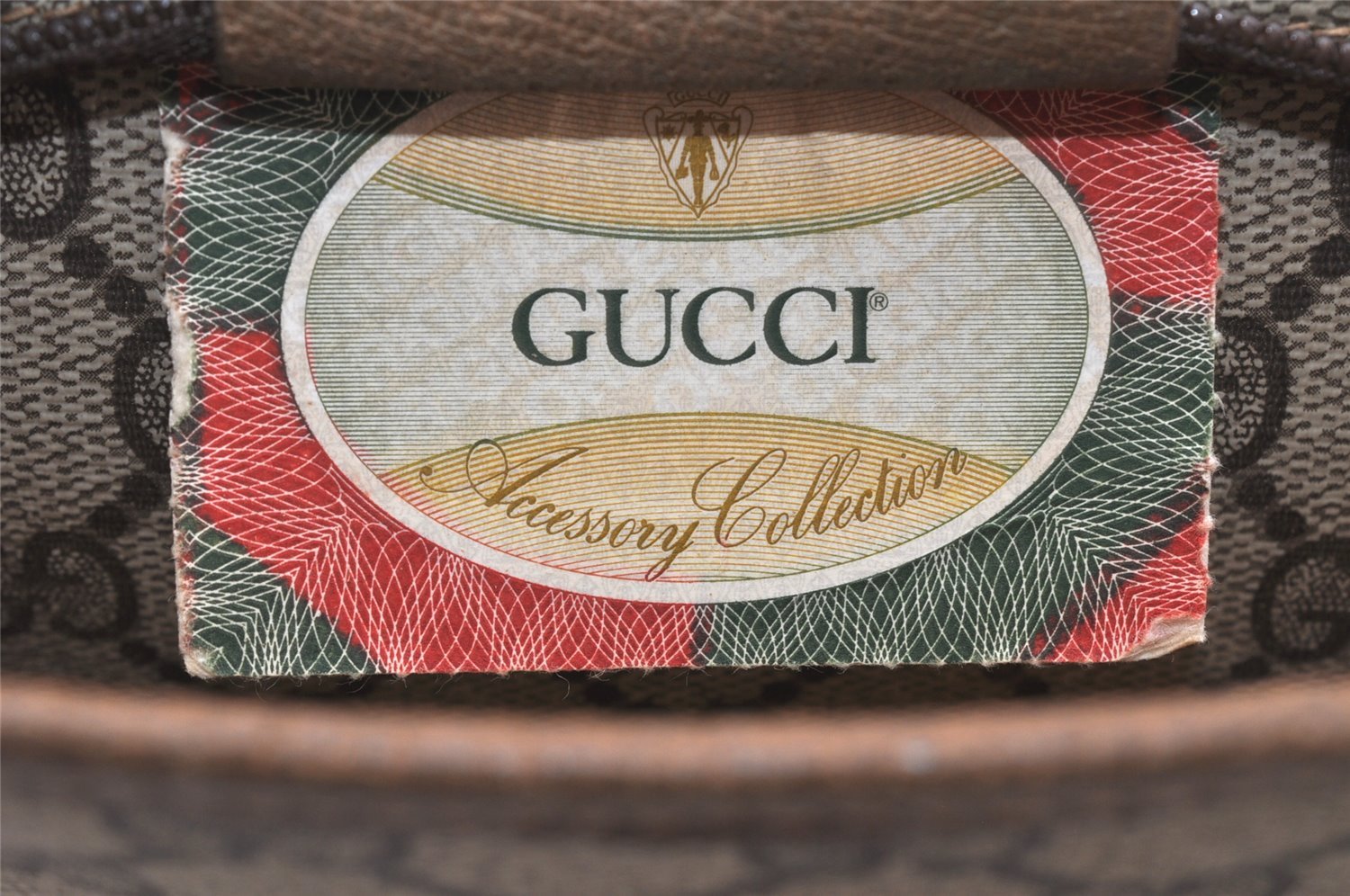 Authentic GUCCI Vintage Shoulder Cross Body Bag GG PVC Leather Brown Junk 5060K