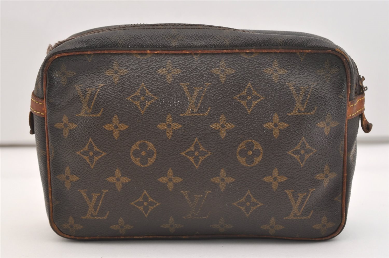 Authentic Louis Vuitton Monogram Compiegne 23 Clutch Hand Bag M51847 Junk 5063J