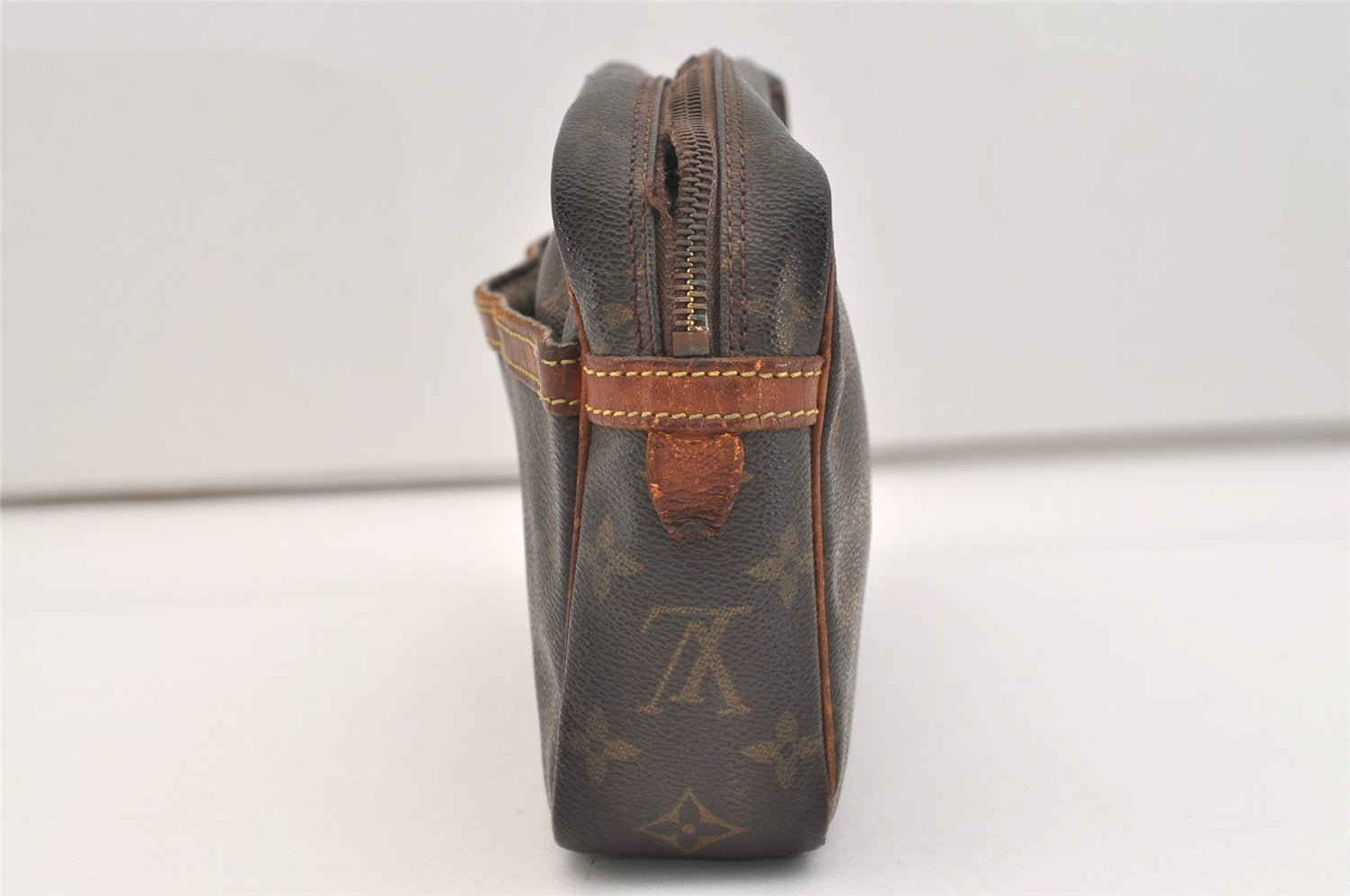 Authentic Louis Vuitton Monogram Compiegne 23 Clutch Hand Bag M51847 Junk 5063J