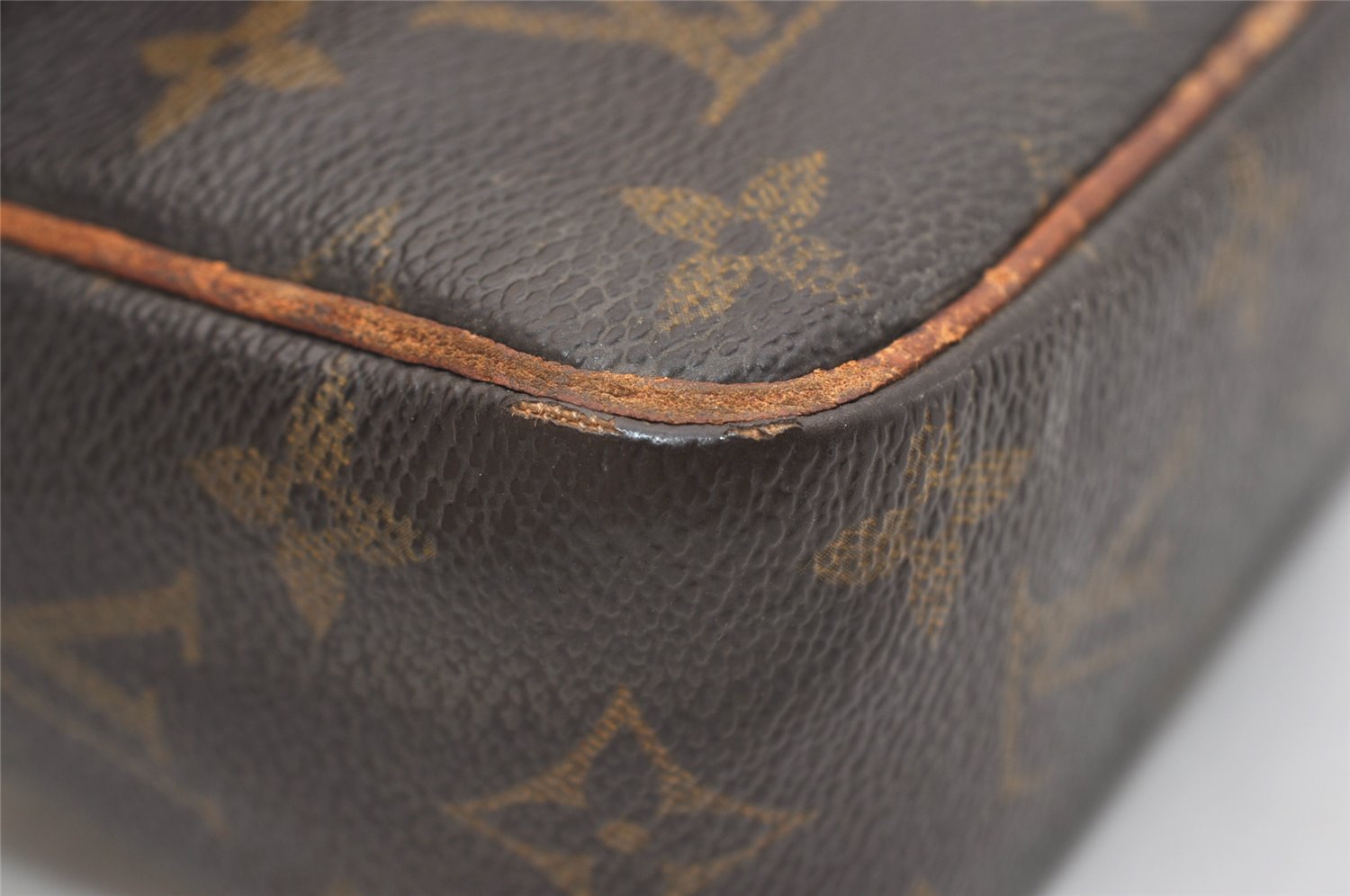 Authentic Louis Vuitton Monogram Compiegne 23 Clutch Hand Bag M51847 Junk 5063J