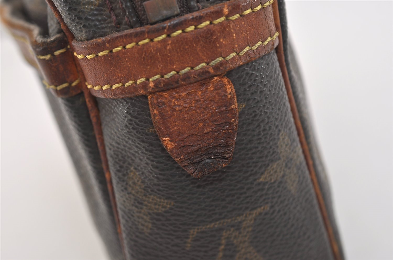 Authentic Louis Vuitton Monogram Compiegne 23 Clutch Hand Bag M51847 Junk 5063J