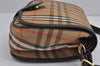 Authentic Burberrys Nova Check Shoulder Cross Bag Canvas Leather Beige 5064J