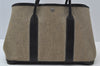 Authentic HERMES Garden Party PM Tote Hand Bag Canvas Leather Beige 5065I