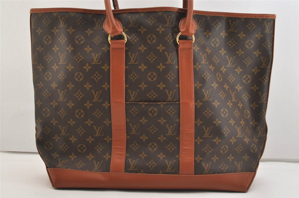 Auth Louis Vuitton Monogram Sac Weekend GM Vintage Tote Hand Bag M42420 LV 5065J