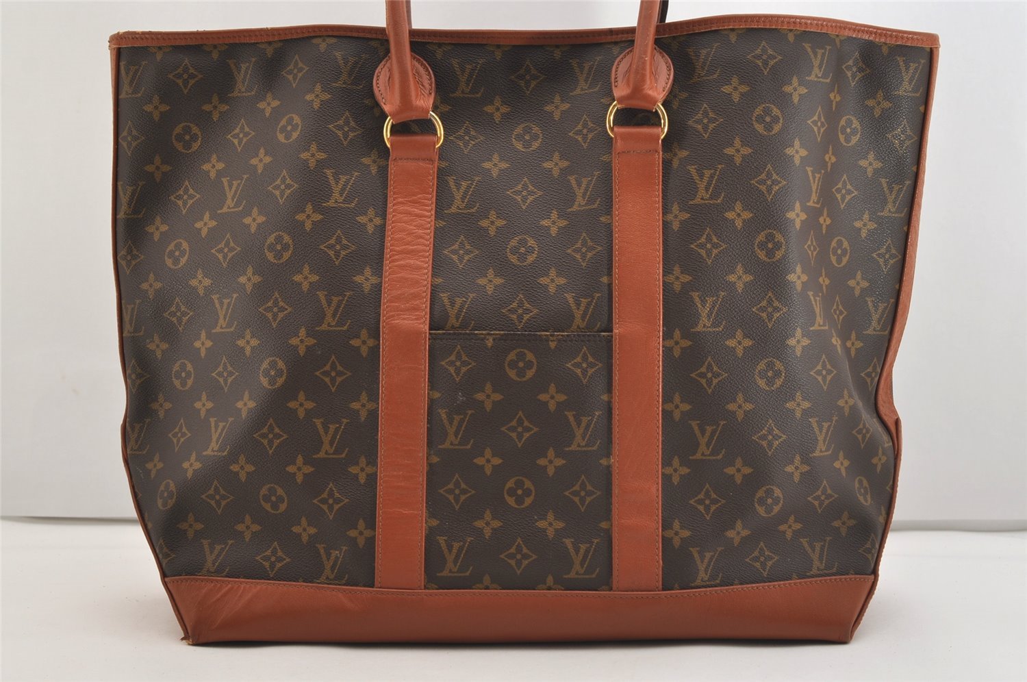 Auth Louis Vuitton Monogram Sac Weekend GM Vintage Tote Hand Bag M42420 LV 5065J