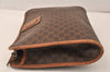 Authentic CELINE Macadam Blason Pattern Clutch Hand Bag PVC Leather Brown 5065K