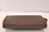 Authentic CELINE Macadam Blason Pattern Clutch Hand Bag PVC Leather Brown 5065K