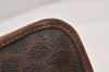 Authentic CELINE Macadam Blason Pattern Clutch Hand Bag PVC Leather Brown 5065K