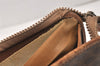Authentic CELINE Macadam Blason Pattern Clutch Hand Bag PVC Leather Brown 5065K