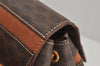 Authentic CELINE Macadam Blason Pattern Backpack Purse PVC Leather Brown 5066J