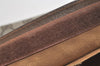 Authentic GUCCI Web Sherry Line Clutch Hand Bag Purse GG PVC Leather Brown 5066K