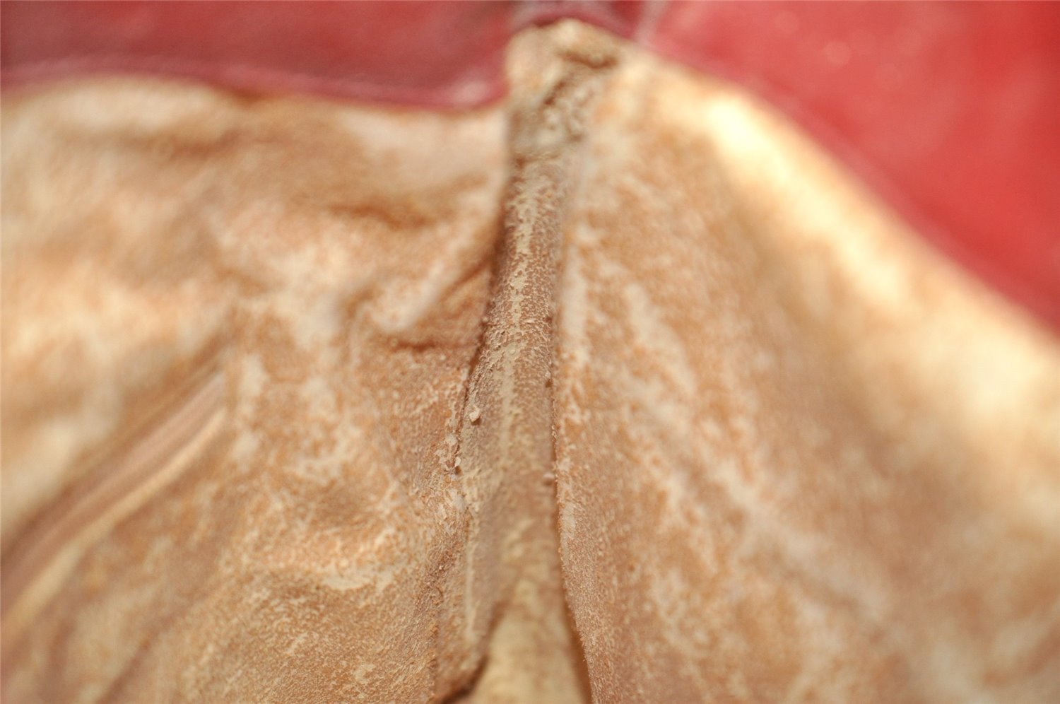 Authentic GUCCI Bamboo 2Way Shoulder Hand Bag Purse Leather Red Junk 5067I