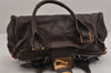 Authentic Chloe Vintage Paddington Leather Shoulder Hand Bag Brown 5067J