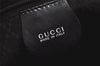 Authentic GUCCI Vintage Bamboo Shoulder Hand Bag Purse Nylon Leather Black 5067K